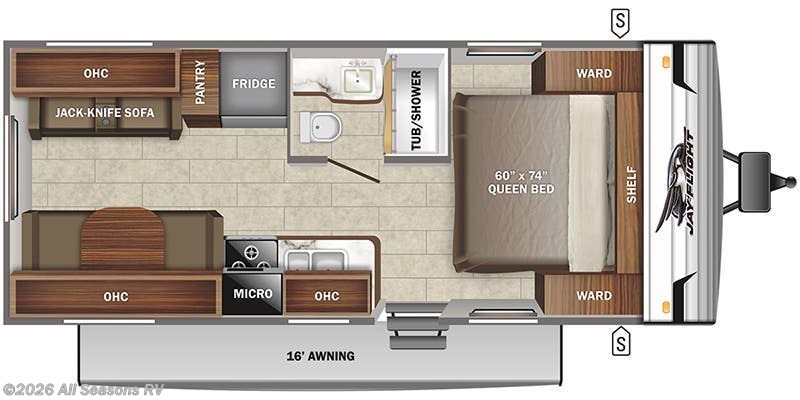 2022 Jayco Jay Flight SLX 8 212QB - Used Travel Trailer For Sale by All Seasons RV in Muskegon, Michigan