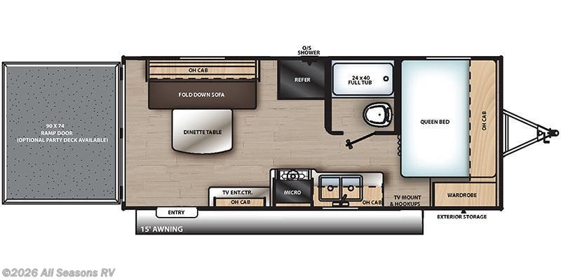 2019 Coachmen Catalina Trail Blazer 19TH - Used Toy Hauler For Sale by All Seasons RV in Muskegon, Michigan