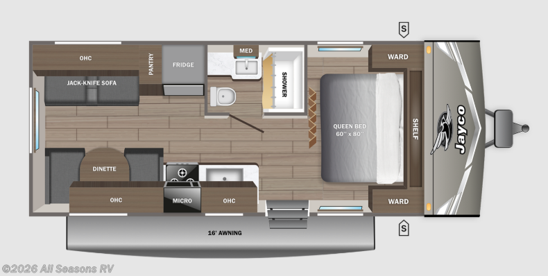 2027 Jayco Jay Flight 210QB - New Travel Trailer For Sale by All Seasons RV in Muskegon, Michigan