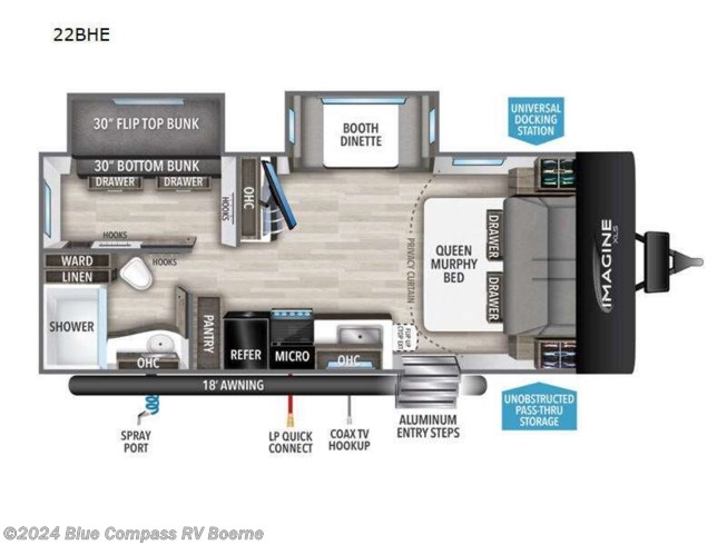 2024 Grand Design Imagine XLS 22BHE - New Travel Trailer For Sale by Blue Compass RV Boerne in Boerne, Texas