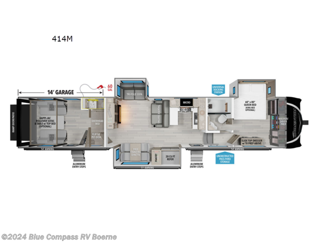 2024 Grand Design Momentum M-Class 414M - New Toy Hauler For Sale by Blue Compass RV Boerne in Boerne, Texas