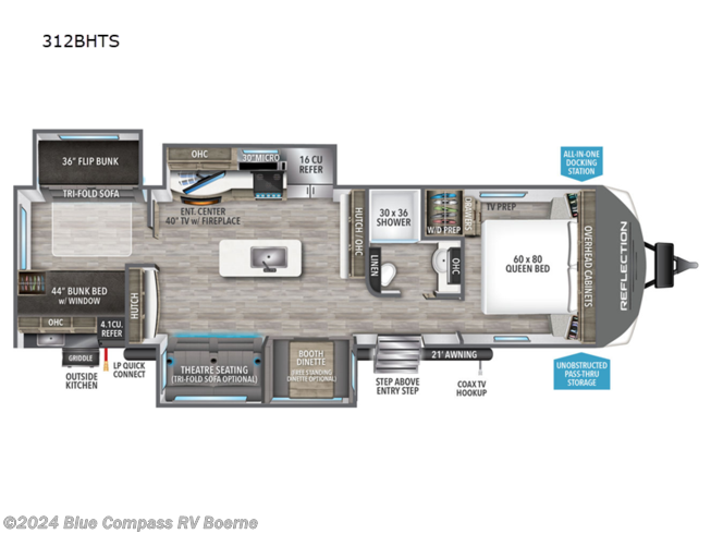 2024 Grand Design Reflection 312BHTS - New Travel Trailer For Sale by Blue Compass RV Boerne in Boerne, Texas
