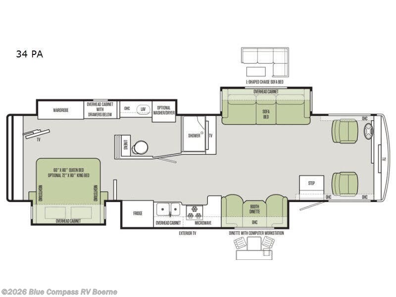 2017 Tiffin Allegro 34 PA - Used Class A For Sale by Blue Compass RV Boerne in Boerne, Texas features Slideout