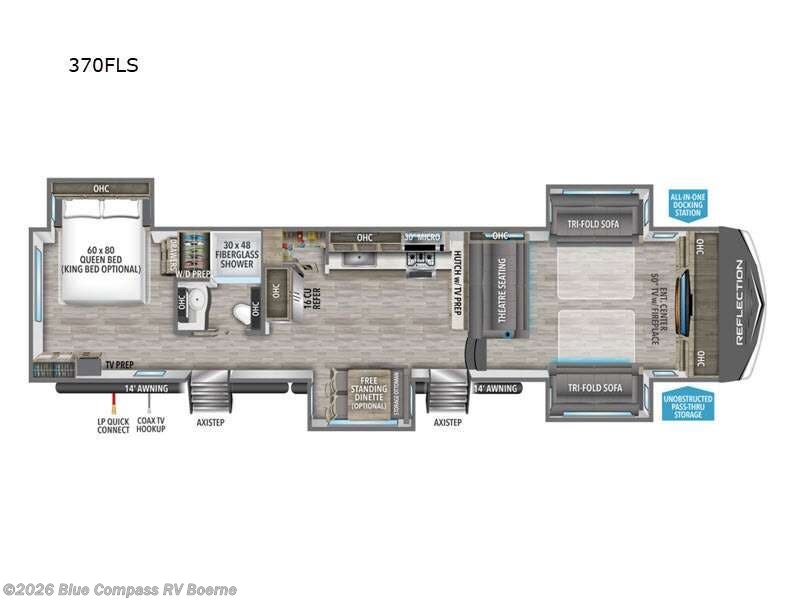 2024 Grand Design Reflection 370FLS - Used Fifth Wheel For Sale by Blue Compass RV Boerne in Boerne, Texas features Slideout