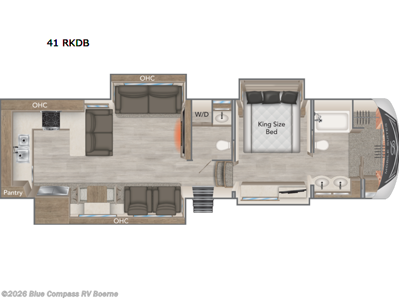 2022 DRV Mobile Suites 41 RKDB - Used Fifth Wheel For Sale by Blue Compass RV Boerne in Boerne, Texas features Slideout