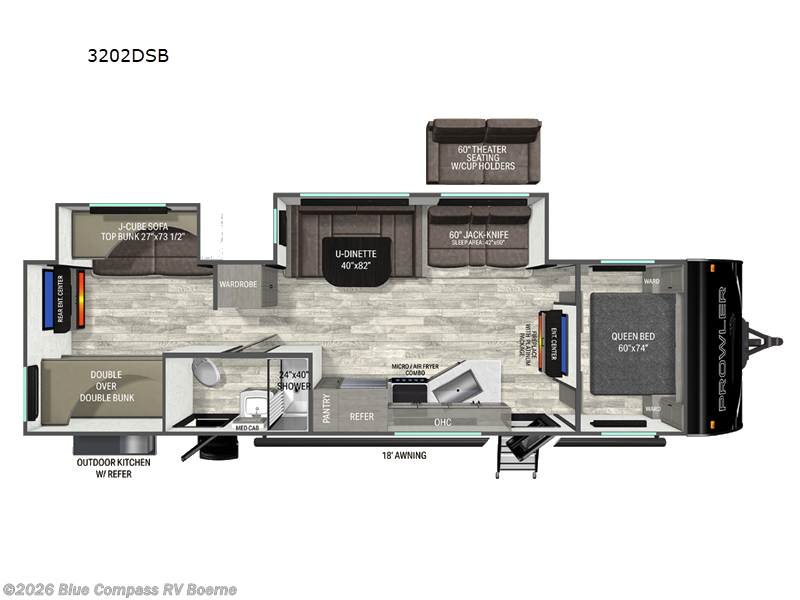 2027 Heartland Prowler 3202DSB - New Travel Trailer For Sale by Blue Compass RV Boerne in Boerne, Texas features Slideout
