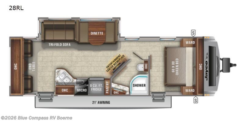 2021 Jayco White Hawk 28RL - Used Travel Trailer For Sale by Blue Compass RV Boerne in Boerne, Texas features Slideout