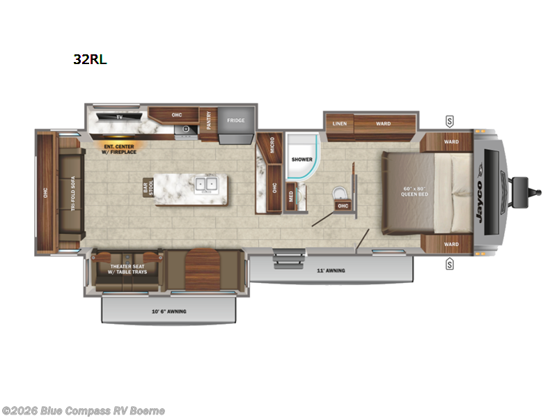 2022 Jayco White Hawk 32RL - Used Travel Trailer For Sale by Blue Compass RV Boerne in Boerne, Texas features Slideout