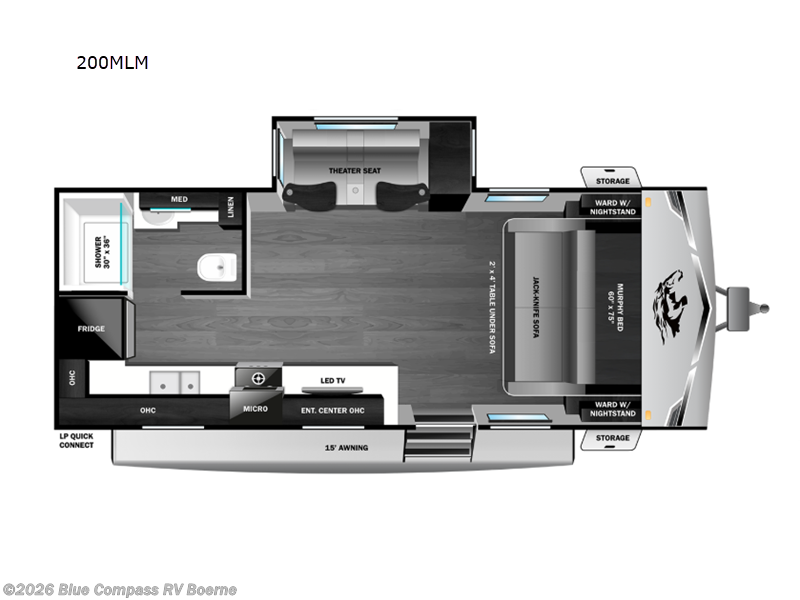 2026 Highland Ridge Range Lite 200MLM - Used Travel Trailer For Sale by Blue Compass RV Boerne in Boerne, Texas features Slideout