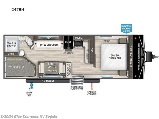 2024 Grand Design Transcend Xplor 247BH - New Travel Trailer For Sale by Blue Compass RV Seguin in Seguin, Texas