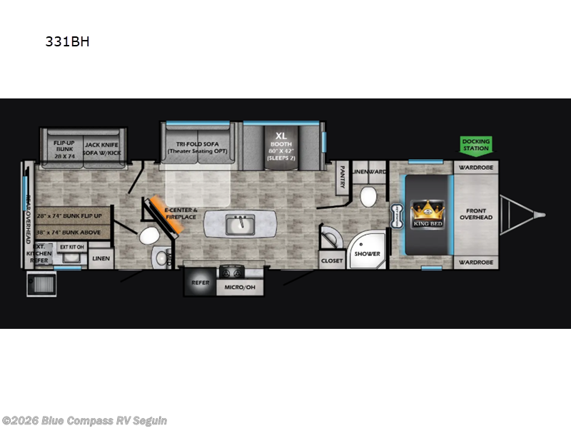 2025 CrossRoads Zinger 331BH - New Travel Trailer For Sale by Blue Compass RV Seguin in Seguin, Texas features Slideout