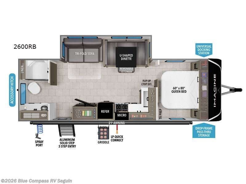 2026 Grand Design Imagine 2600RB - New Travel Trailer For Sale by Blue Compass RV Seguin in Seguin, Texas features Slideout