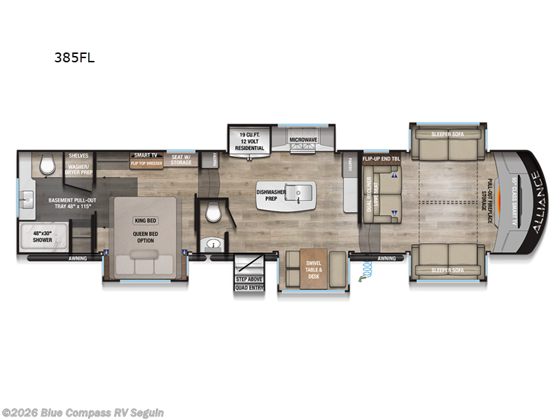 2026 Alliance RV Paradigm 385FL - New Fifth Wheel For Sale by Blue Compass RV Seguin in Seguin, Texas features Slideout