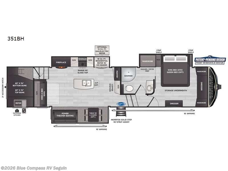 2022 Keystone Montana High Country 351BH - Used Fifth Wheel For Sale by Blue Compass RV Seguin in Seguin, Texas features Slideout