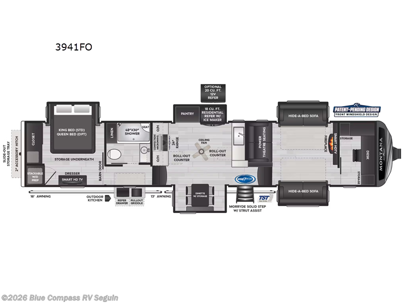 2025 Keystone Montana 3941FO - Used Fifth Wheel For Sale by Blue Compass RV Seguin in Seguin, Texas features Slideout