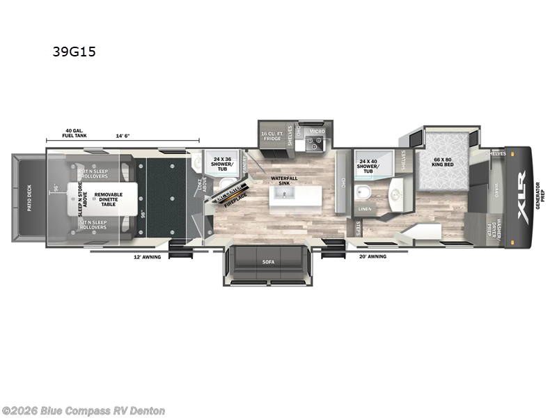 2024 Forest River XLR Nitro 39G15 - Used Fifth Wheel For Sale by Blue Compass RV Denton in Denton, Texas features Slideout