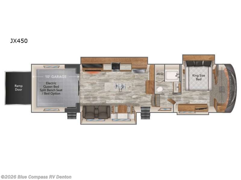 2021 DRV FullHouse JX450 - Used Toy Hauler For Sale by Blue Compass RV Denton in Denton, Texas features Slideout