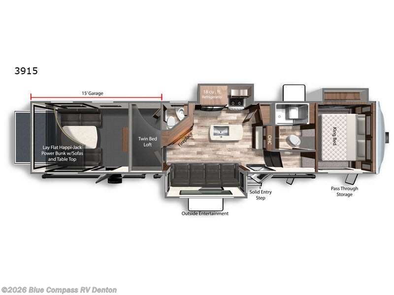 2021 Dutchmen Voltage 3915 - Used Toy Hauler For Sale by Blue Compass RV Denton in Denton, Texas features Slideout