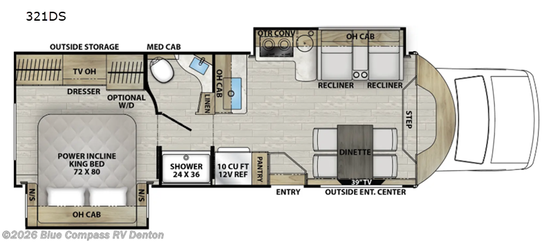 2025 Coachmen Concord 321DS - Used Class C For Sale by Blue Compass RV Denton in Denton, Texas features Slideout