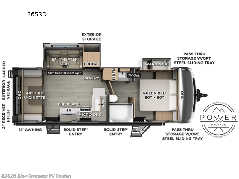 2027 Forest River Flagstaff Super Lite 26SRD - New Travel Trailer For Sale by Blue Compass RV Denton in Denton, Texas features Slideout