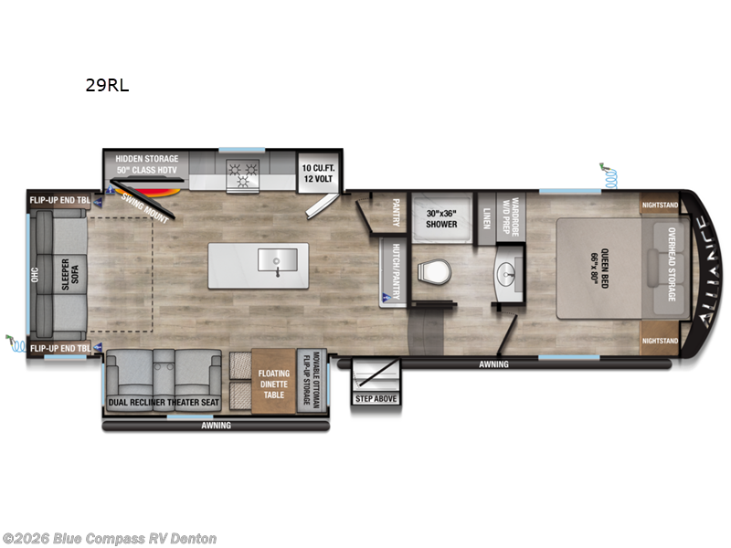 2026 Alliance RV Avenue All-Access 29RL - New Fifth Wheel For Sale by Blue Compass RV Denton in Denton, Texas features Slideout