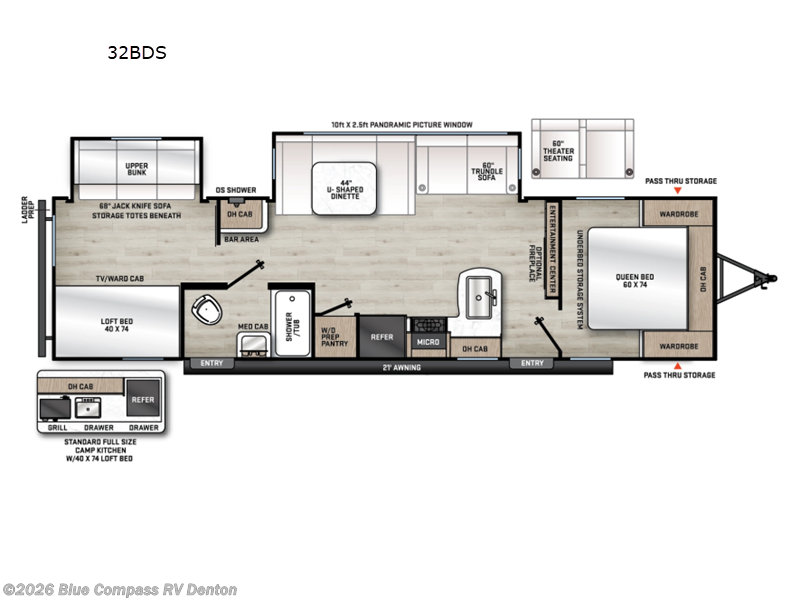 2027 Forest River Aurora 32BDS - New Travel Trailer For Sale by Blue Compass RV Denton in Denton, Texas features Slideout