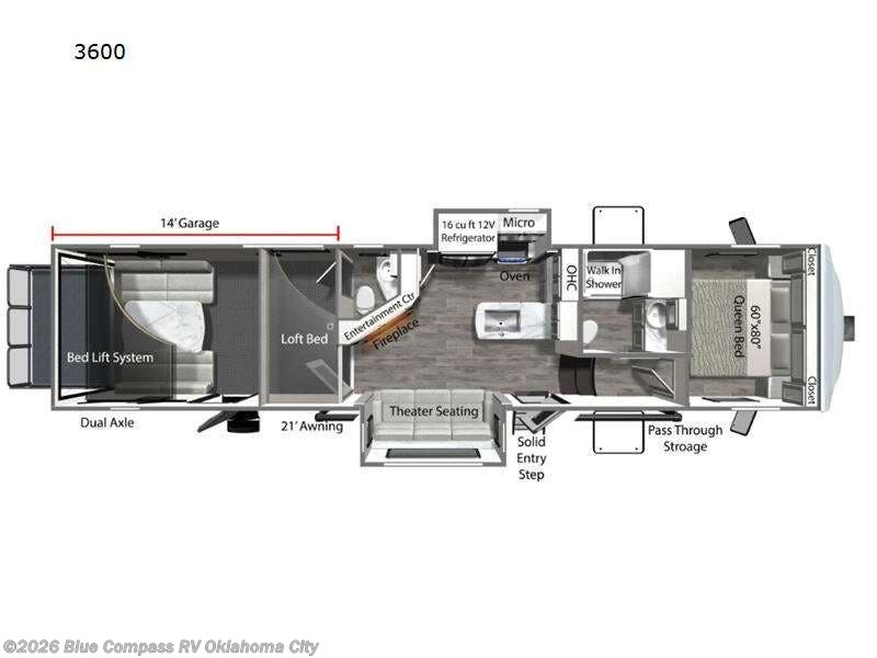 2025 Dutchmen Voltage V-Series 3600 - New Toy Hauler For Sale by Blue Compass RV Oklahoma City in Norman, Oklahoma features Slideout