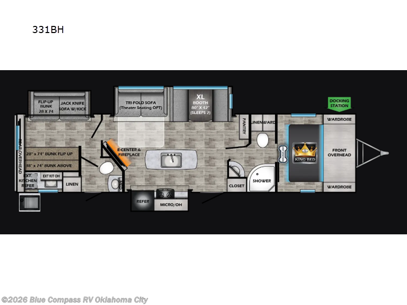 2026 CrossRoads Zinger 331BH - New Travel Trailer For Sale by Blue Compass RV Oklahoma City in Norman, Oklahoma features Slideout