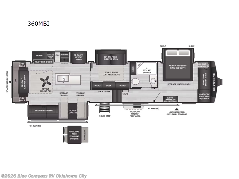 2026 Keystone Cougar 360MBI - New Fifth Wheel For Sale by Blue Compass RV Oklahoma City in Norman, Oklahoma features Slideout