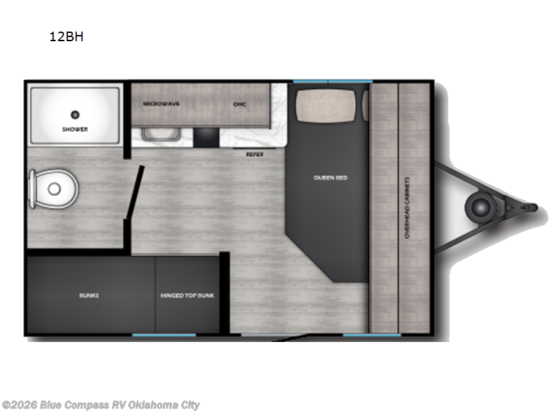 2026 CrossRoads Zinger Lite 12BH - New Travel Trailer For Sale by Blue Compass RV Oklahoma City in Norman, Oklahoma