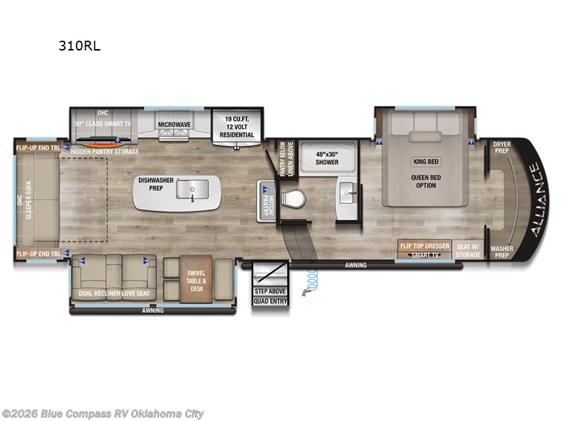 2026 Alliance RV Paradigm 310RL - New Fifth Wheel For Sale by Blue Compass RV Oklahoma City in Norman, Oklahoma features Slideout