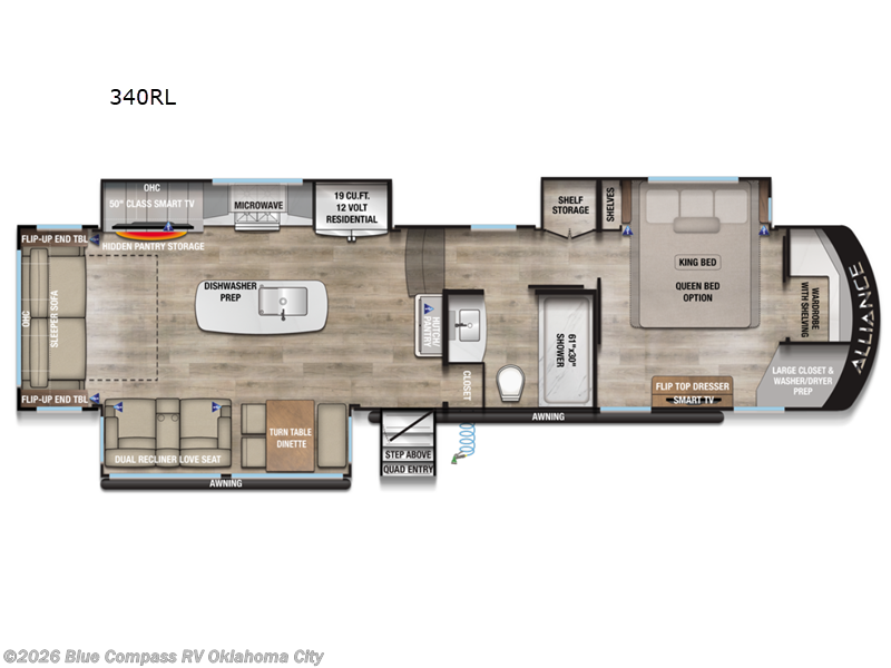 2026 Alliance RV Paradigm 340RL - New Fifth Wheel For Sale by Blue Compass RV Oklahoma City in Norman, Oklahoma features Slideout