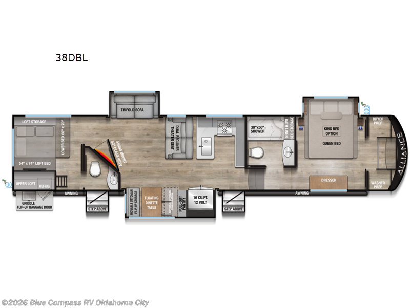 2026 Alliance RV Avenue 38DBL - New Fifth Wheel For Sale by Blue Compass RV Oklahoma City in Norman, Oklahoma features Slideout