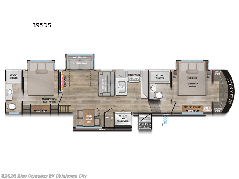 2025 Alliance RV Paradigm 395DS - New Fifth Wheel For Sale by Blue Compass RV Oklahoma City in Norman, Oklahoma features Slideout