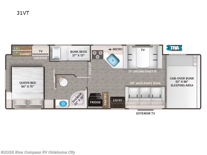 2025 Thor Motor Coach Geneva 31VT - New Class C For Sale by Blue Compass RV Oklahoma City in Norman, Oklahoma features Slideout