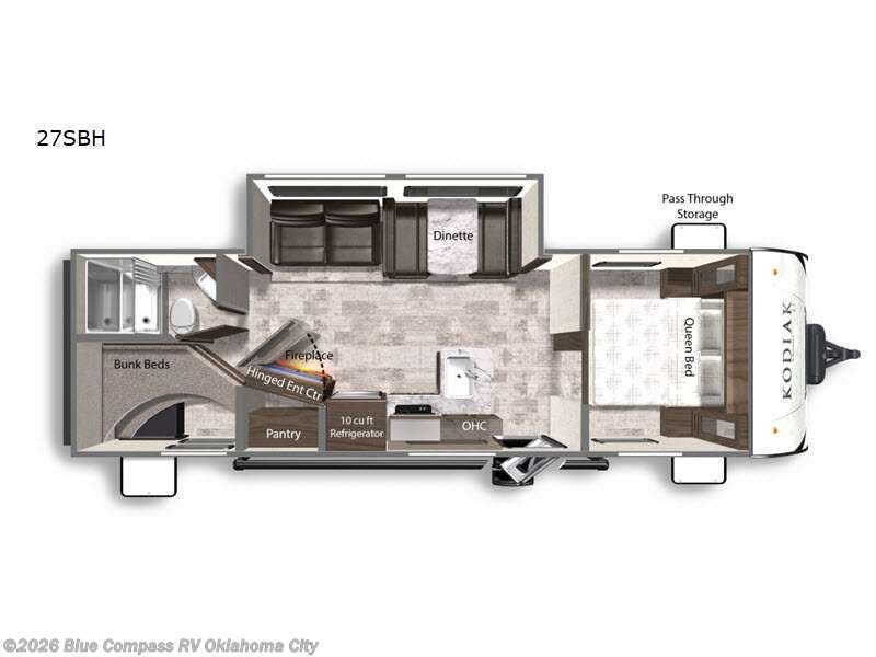 2022 Dutchmen Kodiak 27SBH - Used Travel Trailer For Sale by Blue Compass RV Oklahoma City in Norman, Oklahoma features Slideout