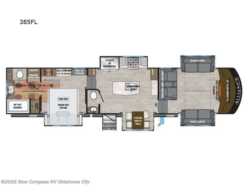 2022 Alliance RV Paradigm 385FL - Used Fifth Wheel For Sale by Blue Compass RV Oklahoma City in Norman, Oklahoma features Slideout