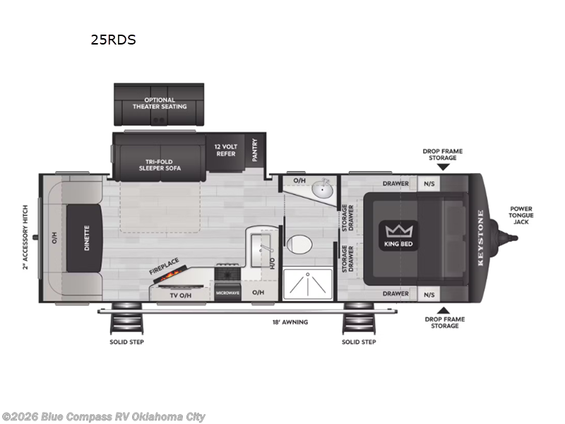 2026 Keystone Cougar Half-Ton 25RDS - New Travel Trailer For Sale by Blue Compass RV Oklahoma City in Norman, Oklahoma features Slideout