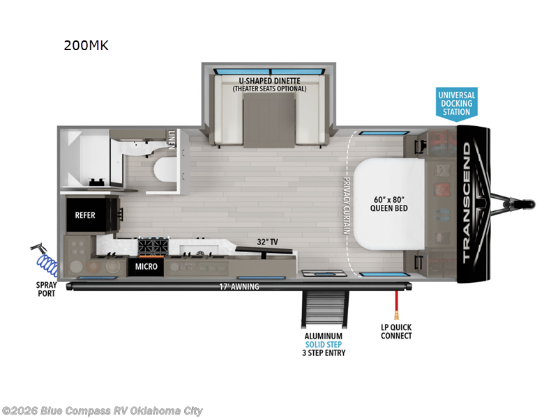 2024 Grand Design Transcend Xplor 200MK - Used Travel Trailer For Sale by Blue Compass RV Oklahoma City in Norman, Oklahoma features Slideout