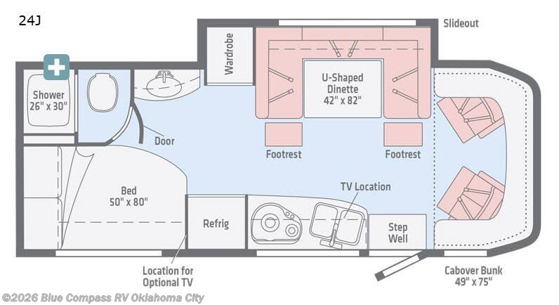 2018 Winnebago View 24J - Used Class C For Sale by Blue Compass RV Oklahoma City in Norman, Oklahoma features Slideout