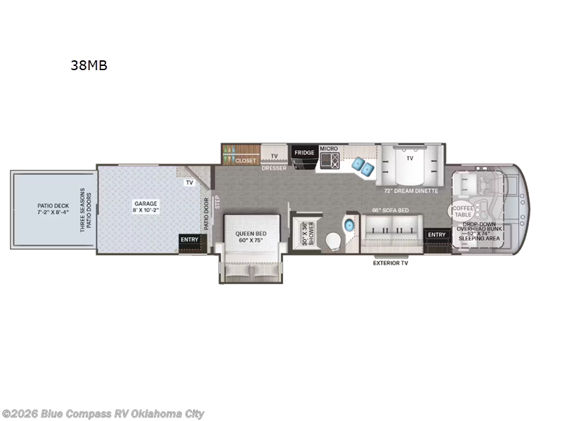 2024 Thor Motor Coach Outlaw 38MB - Used Toy Hauler For Sale by Blue Compass RV Oklahoma City in Norman, Oklahoma features Slideout