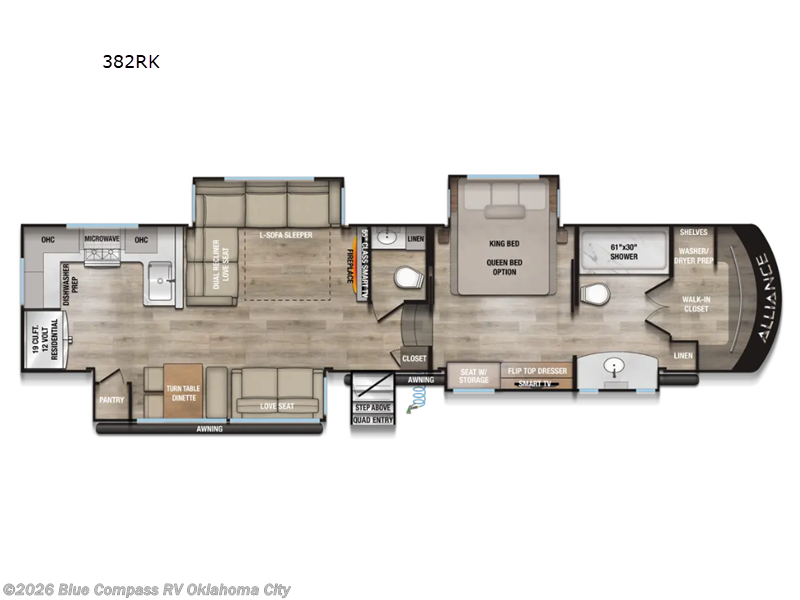 2027 Alliance RV Paradigm 382RK - New Fifth Wheel For Sale by Blue Compass RV Oklahoma City in Norman, Oklahoma features Slideout