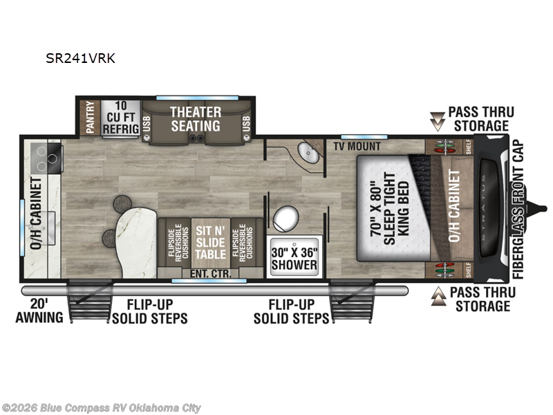 2027 Venture RV Stratus SR241VRK - New Travel Trailer For Sale by Blue Compass RV Oklahoma City in Norman, Oklahoma features Slideout