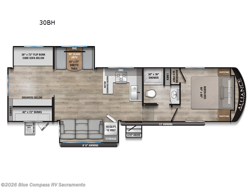 2025 Alliance RV Avenue All-Access 30BH - New Fifth Wheel For Sale by Blue Compass RV Sacramento in Rancho Cordova, California features Slideout