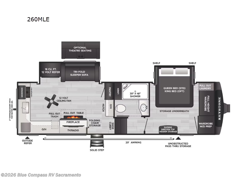 2026 Keystone Cougar 260MLE - New Fifth Wheel For Sale by Blue Compass RV Sacramento in Rancho Cordova, California features Slideout