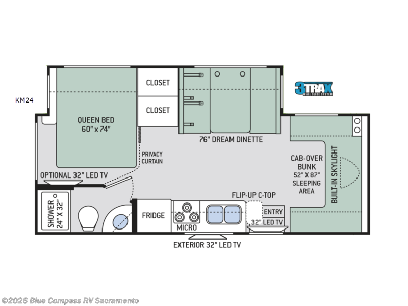 2018 Thor Motor Coach Quantum Sprinter KM24 - Used Class C For Sale by Blue Compass RV Sacramento in Rancho Cordova, California features Slideout