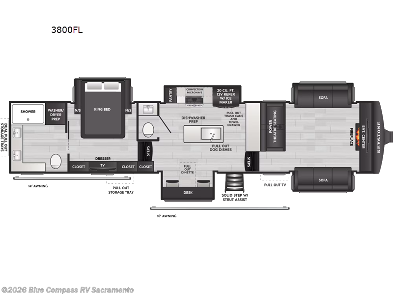 2027 Keystone Montana 3800FL - New Fifth Wheel For Sale by Blue Compass RV Sacramento in Rancho Cordova, California features Slideout