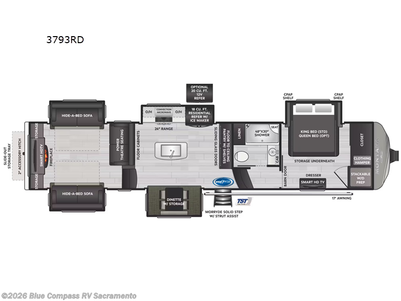 2023 Keystone Montana 3793RD - Used Fifth Wheel For Sale by Blue Compass RV Sacramento in Rancho Cordova, California features Slideout
