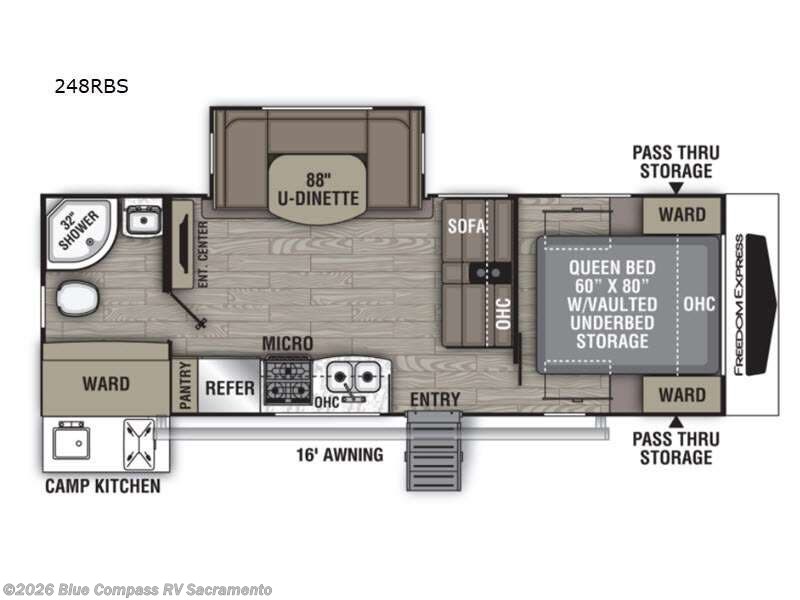 2021 Coachmen Freedom Express Ultra Lite 248RBS - Used Travel Trailer For Sale by Blue Compass RV Sacramento in Rancho Cordova, California features Slideout