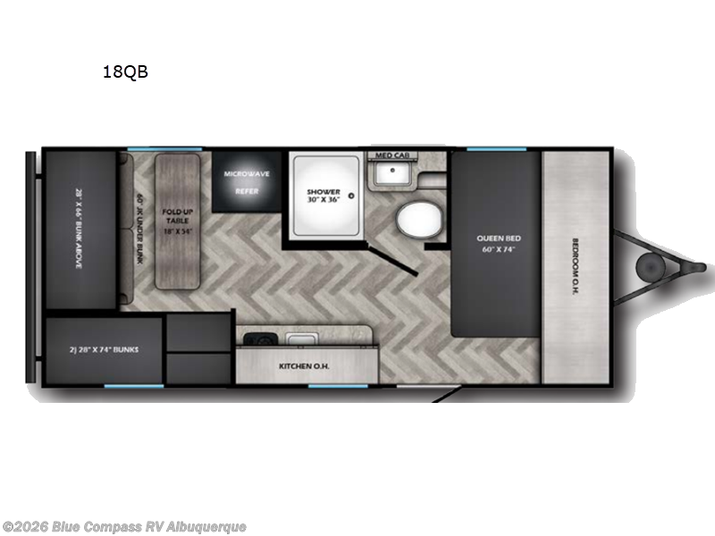 2026 CrossRoads Zinger Lite 18QB - New Travel Trailer For Sale by Blue Compass RV Albuquerque in Albuquerque, New Mexico